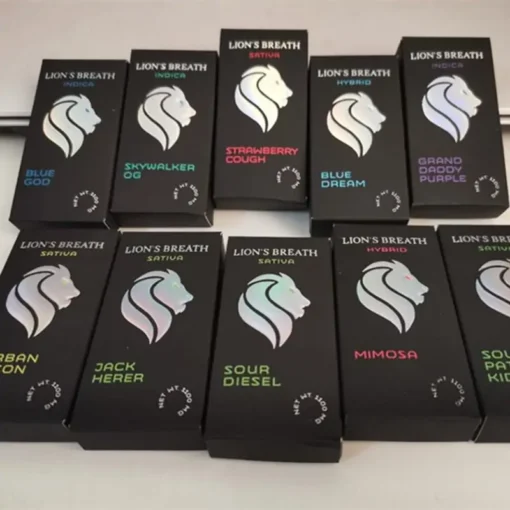 LIONS BREATH CARTS UK | 2g | 86% THC | Bold Lion Power Branding
